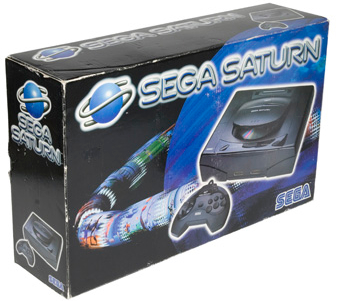 Console de jeu Sega Saturn PAL (boutons ovales) en boîte d'origine Console de jeu Sega Saturn PAL (boutons ovales) en boîte d'origine