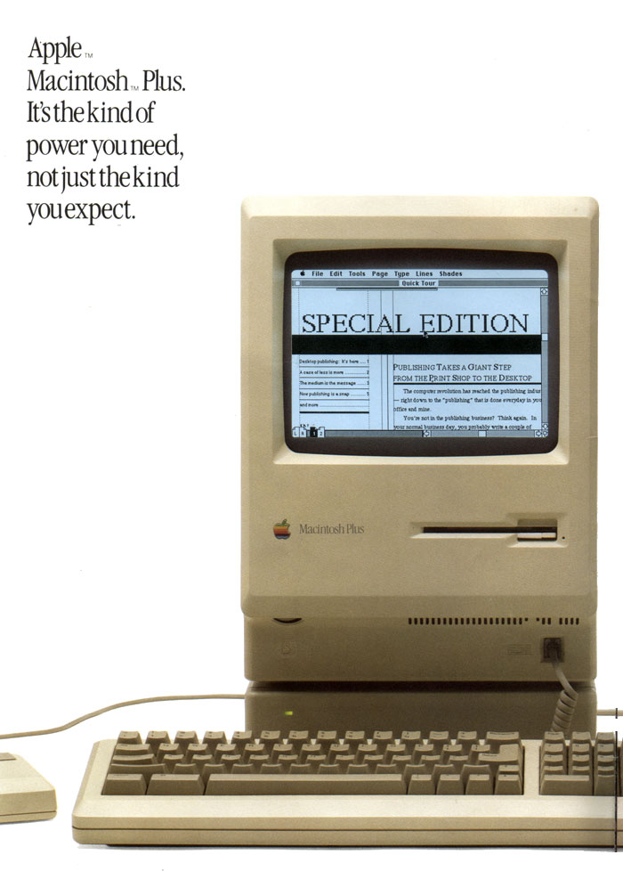 Ordinateur Apple Macintosh Plus d'Apple Computer Inc. (1986) Ordinateur Apple Macintosh Plus d'Apple Computer Inc. (1986)