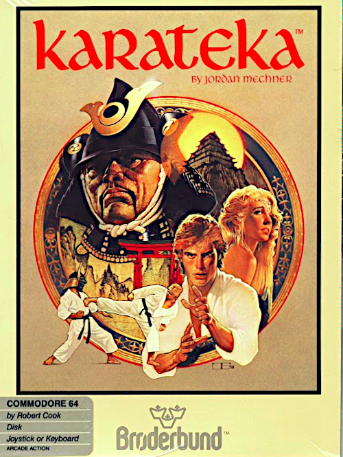 Karateka de Broderbund Software pour Commodore 64. Version disquette originale US Karateka de Broderbund Software pour Commodore 64. Version disquette originale US